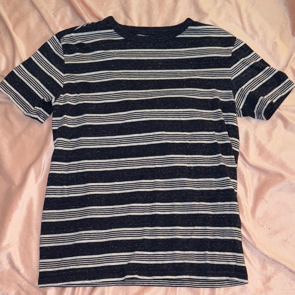 Cat & Jack Navy and Gray Striped Tee